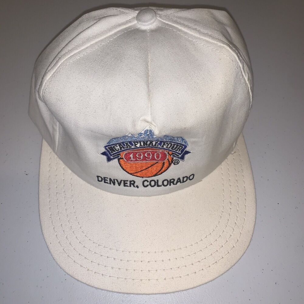 Vintage NCAA Final Four 1990 Denver Colorado College Basketball Snapback Hat Cap